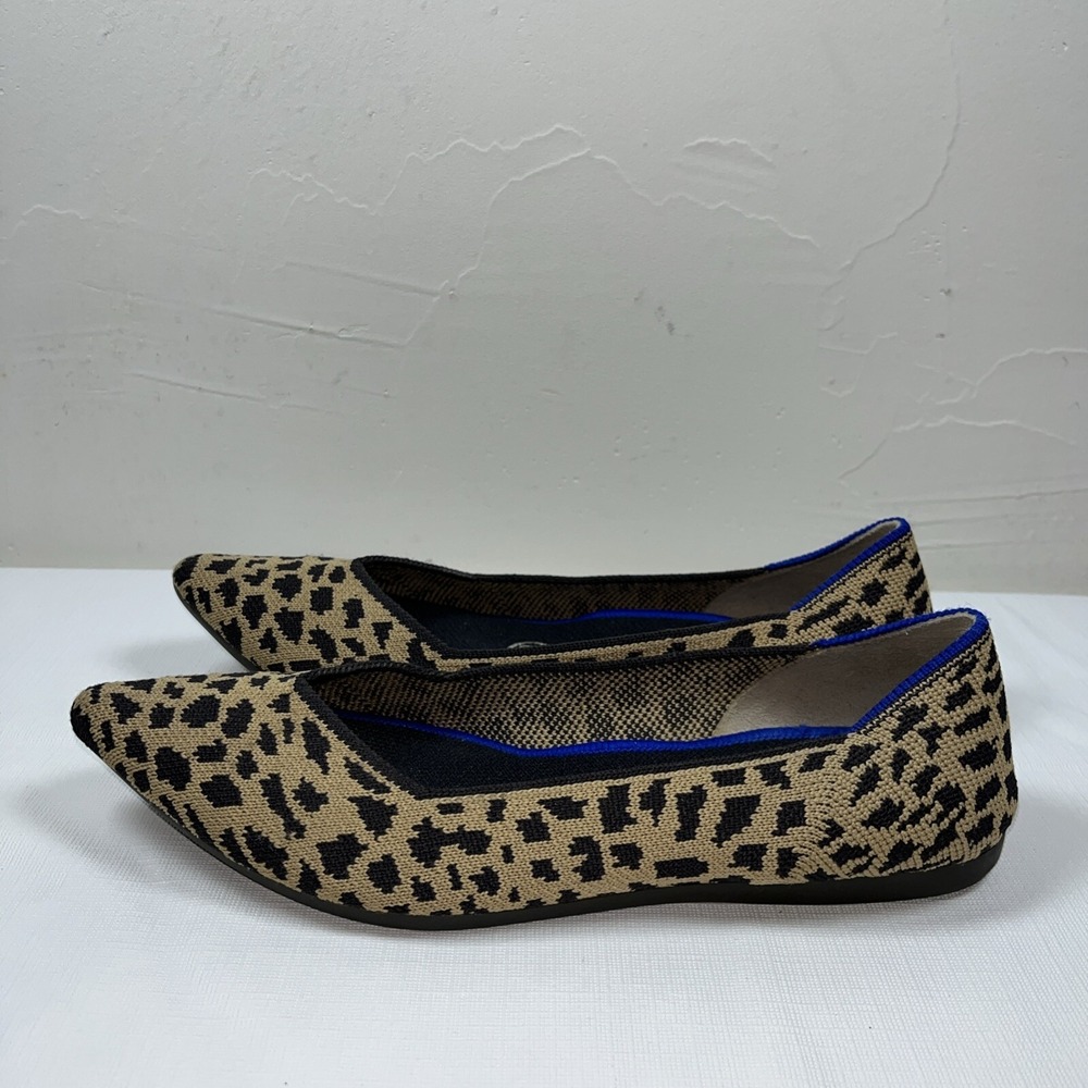 Rothys Women's The Point Leopard Print Retired Ballet Flats Comfort Shoes Sz 5.5 - Picture 4 of 15